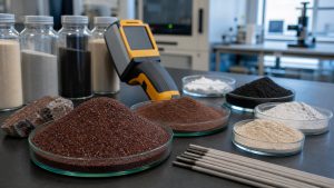Rutile sand for welding electrode flux quality control and supplier qualification