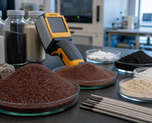 Rutile sand for welding electrode flux quality control and supplier qualification